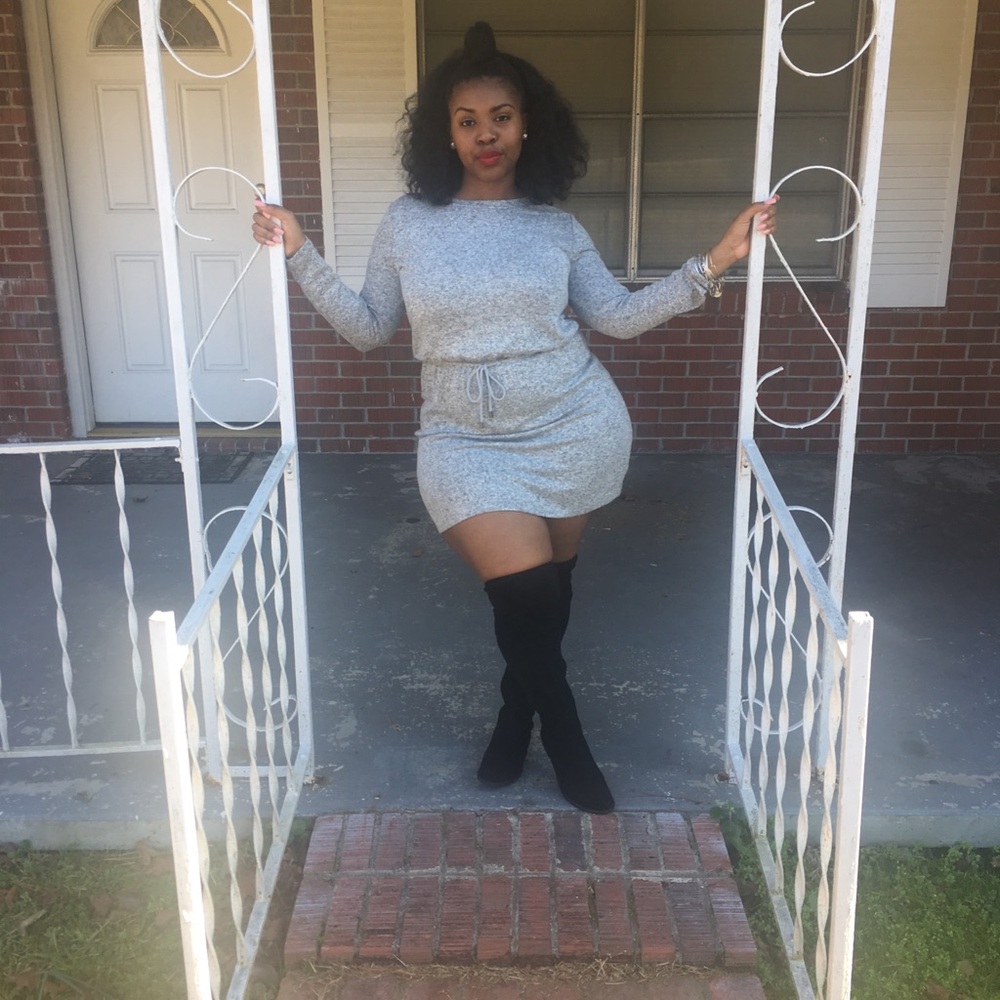 Knit sweater dress